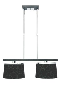 Stropné svietidlo Impresja 2*60W E27 čierny chróm