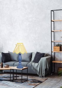 Stolní lampa Lola modrožlutá