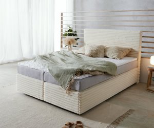 Boxspring postel Dream-Well 140x200 cm plyšový manšestr