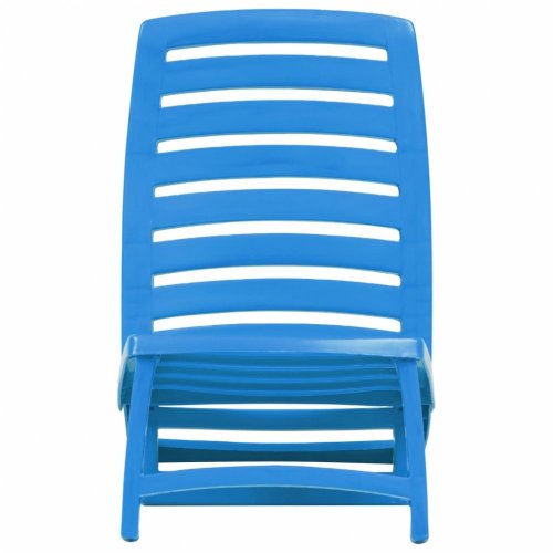 Skladacie plážové stoličky 4 ks plast Dekorhome - BAREVNÁ VARIANTA: Modrá