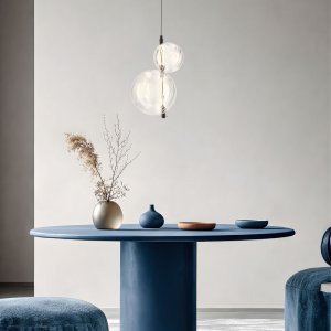 PLAYA lampa wisząca czarny 10W LED 3000K klosz bezbarwny