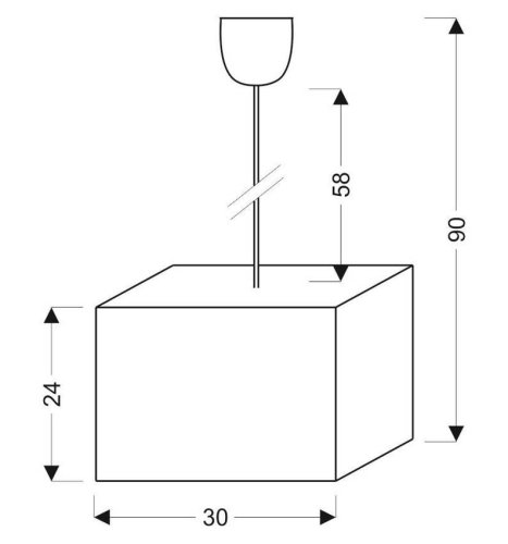 Závesná stropná lampa 1X60W E27 sivá BASIC