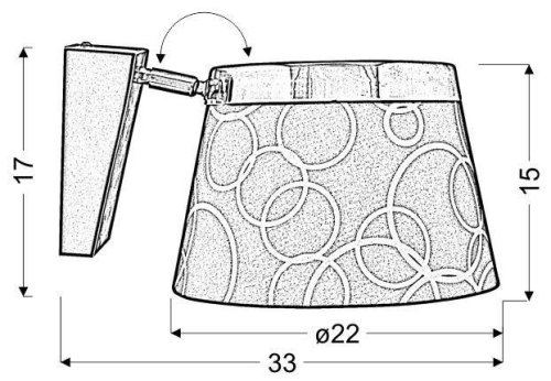 Nástenná lampa 1X60W E27 biela chróm IMPRESJA