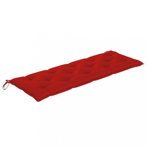 Lavice Batavia s červenou poduškou 150 cm masivní teak