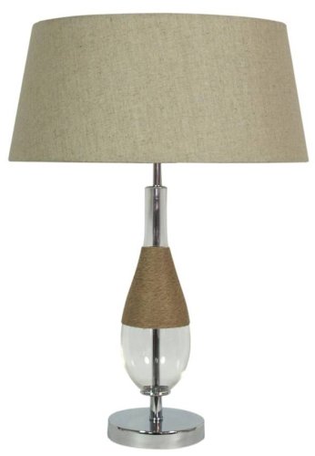 Stolní lampa béžová plátěná 41x61cm Eco