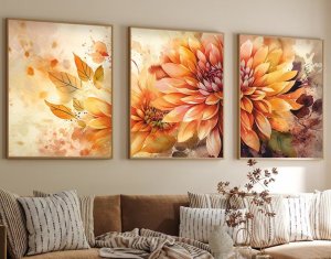 Dekoratívny rámovaný obraz z MDF (3 kusy) Huhu220 - 50 x 70