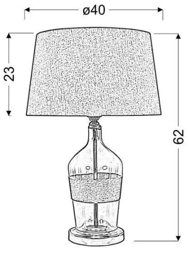 Stolní lampa béžová plátěná 25x47cm Eco