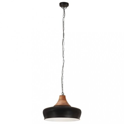 Závěsná lampa černá / mangovníkové dřevo Dekorhome