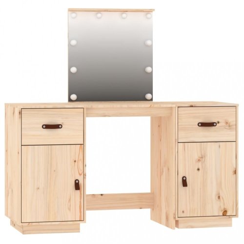 Toaletní stolek s LED osvětlením Dekorhome