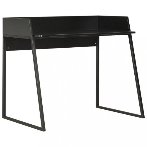 Písací stôl DTD / kov Dekorhome - BAREVNÁ VARIANTA: Čierna / hnedá