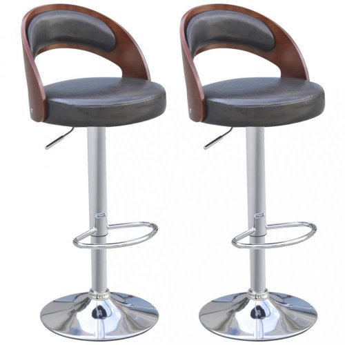 Barové stoličky 2 ks umelá koža / drevo / kov Dekorhome