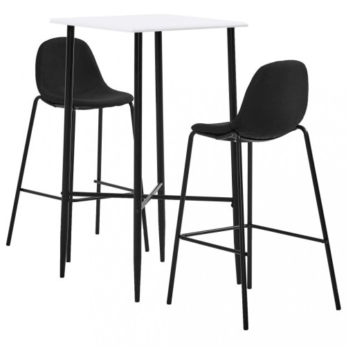 Barový set 3ks textil / bílá Dekorhome
