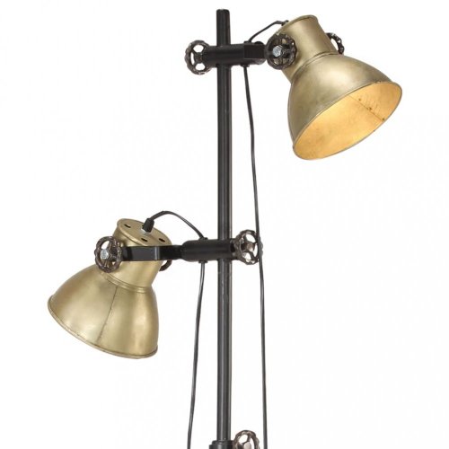 Stojacia lampa s 2 svietidlami liatina Dekorhome - BAREVNÁ VARIANTA: Mosadz