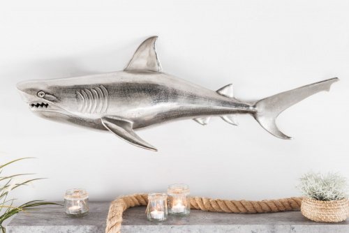 Nástenná dekorácia žralok DAKENTA Dekorhome - PREVEDENIE: L´avé