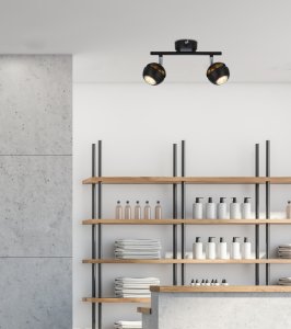 LED pásek Boni 2x3W GU10 černý - POSLEDNÍ KUS