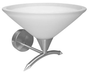 Nástenná lampa s tienidlom z saténovo niklového skla 60W E27 Helia