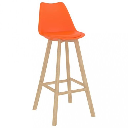 Barová stolička 2 ks Dekorhome - BAREVNÁ VARIANTA: Oranžová