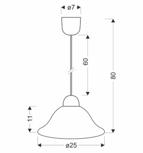 Závesná lampa LENIS čierna 1x60W E27 biele tienidlo