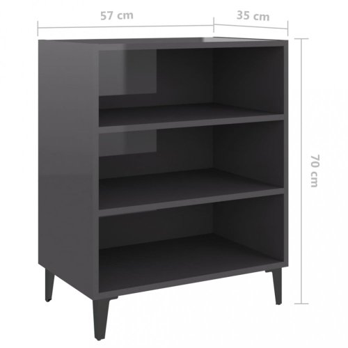 Nízký regál DTD / kov Dekorhome