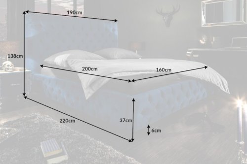 Chesterfield posteľ PALLAS 160 Dekorhome