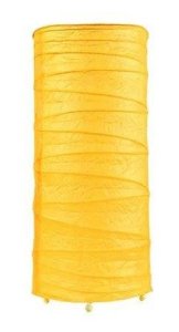 Stolová lampa zo žltého papiera, tlačidlo