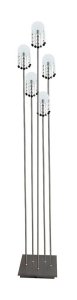 Stojacia lampa Luxor s matným chrómom 5xG4