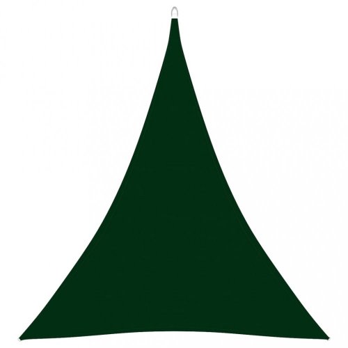 Stínící plachta trojúhelníková 5 x 7 x 7 m oxfordská látka Dekorhome - BAREVNÁ VARIANTA: Tmavě zelená