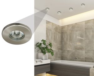 Stropné svietidlo okrúhle saténový nikel sh-06 hermetické IP65