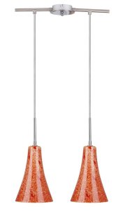 Stropné závesné svietidlo chróm/saténový nikel 2xE14 Rufi