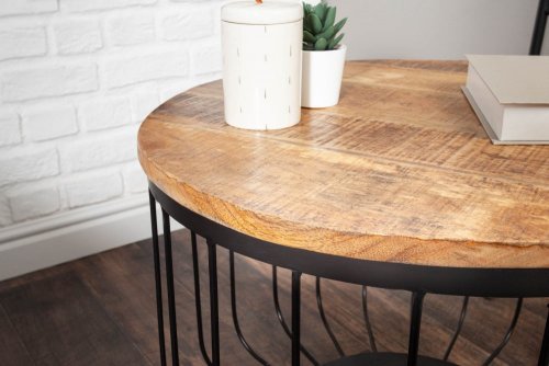 Konferenční stolek FINEUS Dekorhome - BAREVNÁ VARIANTA: Přírodní dřevo