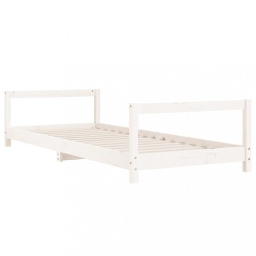 Dětská postel bílá 90 x 190 cm masivní borové dřevo