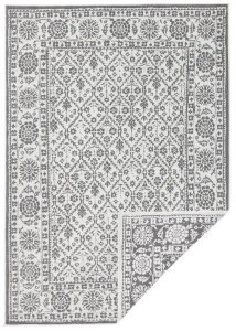 Kusový koberec Twin-Wendeteppiche 103116 grau creme – na ven i na doma 80x150 cm