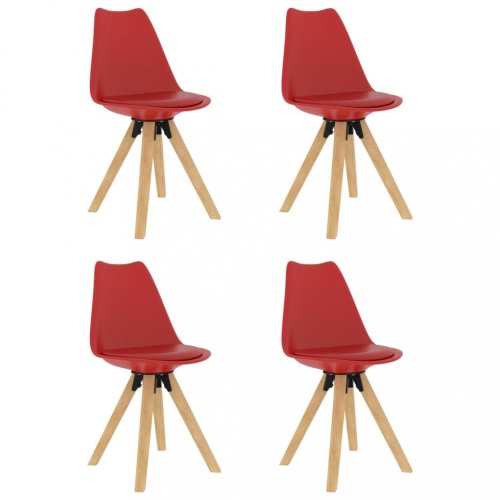Jídelní set 4+1 buk / umělá kůže / plast Dekorhome