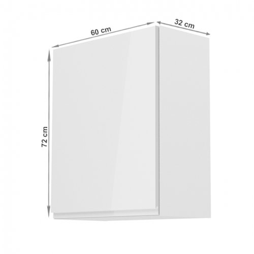 Horní skříňka AURORA G601F - levá - BAREVNÁ VARIANTA: Bílá