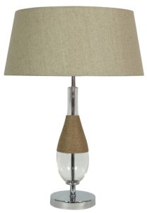 Stolová lampa béžová plátno 41x61cm Eco