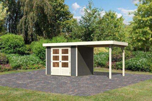 Dřevěný zahradní domek ASKOLA 3 s přístavkem 240 Dekorhome