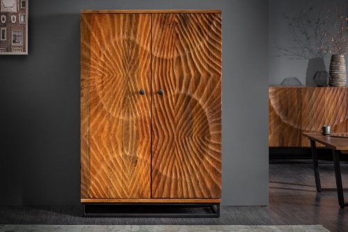 Barová skříňka FILEMON Dekorhome - BAREVNÁ VARIANTA: Přírodní dřevo
