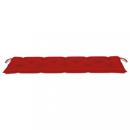 Lavice Batavia s červenou poduškou 150 cm masivní teak