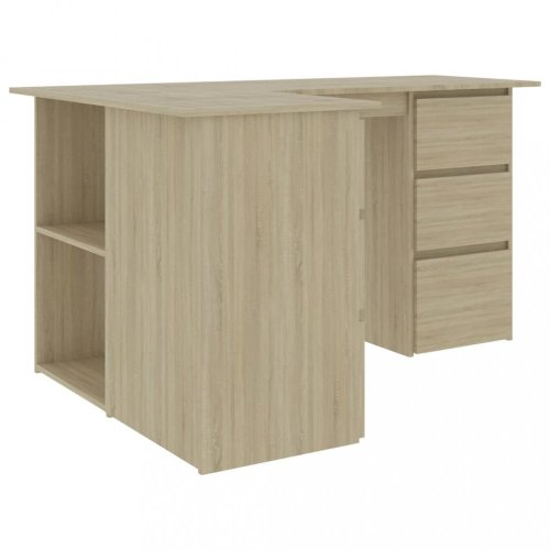 Rohový psací stůl se šuplíky 145x100 cm Dekorhome - BAREVNÁ VARIANTA: Černá lesk