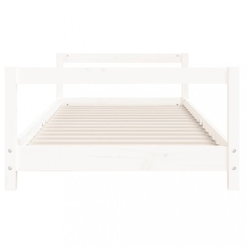 Dětská postel bílá 90 x 200 cm masivní borové dřevo
