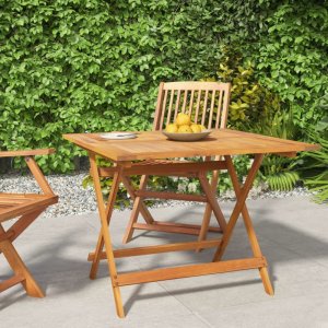Skládací zahradní stůl 90 x 90 x 75 cm masivní akáciové dřevo