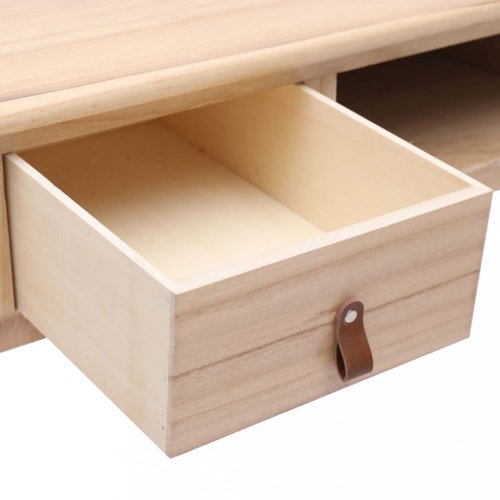 Psací stůl se 2 zásuvkami masivní dřevo Dekorhome - BAREVNÁ VARIANTA: Bílá / hnědá