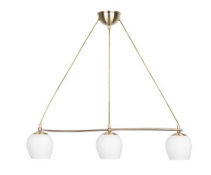 Závesná lampa Serano patina 3x60W E27 biele tienidlo