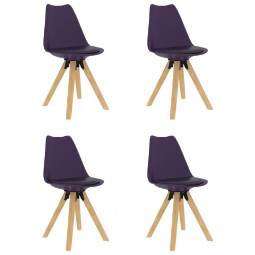 Jídelní set 4+1 buk / umělá kůže / plast Dekorhome