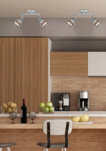 Nástenná LED páska 2X10W E14 chróm MILTON