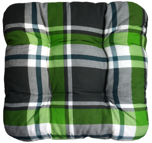 Sedák SŮSA 38x38 cm - BAREVNÁ VARIANTA: Zelená / šedá kostka
