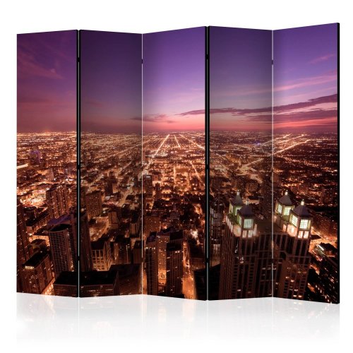 Paraván Chicago Panorama Dekorhome - ROZMER: 225x172 cm (5-dielny)