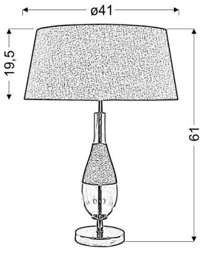 Stolní lampa béžová plátěná 41x61cm Eco