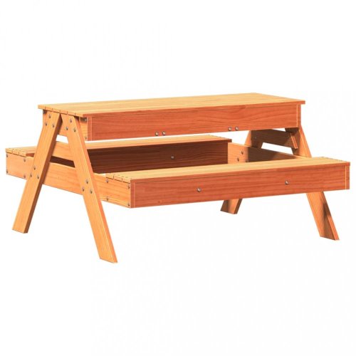 Dětský piknikový stůl s pískovištěm voskově hnědý borové dřevo