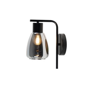 Nástěnná lampa MOLDO 1x40W E27 s kouřovým stínidlem